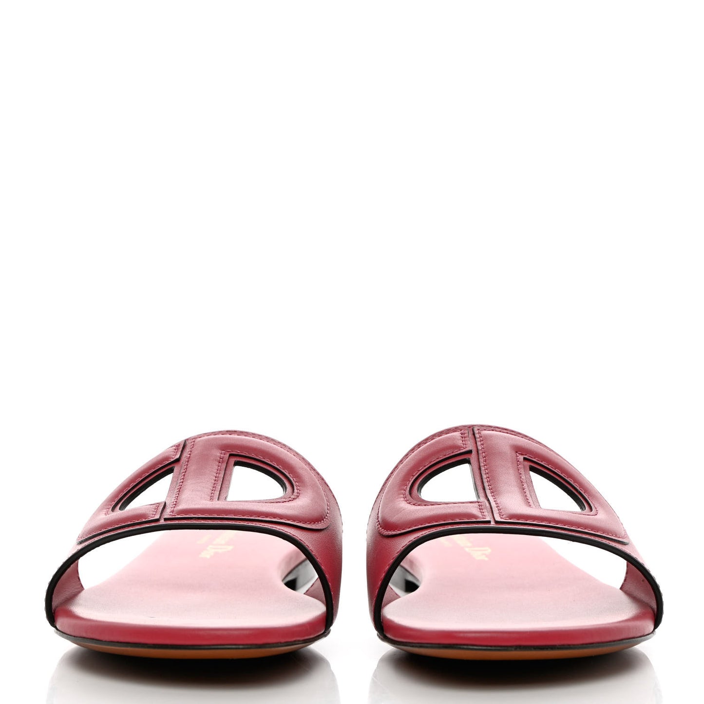 Calfskin D-Club Mule Sandal 37.5 Strawberry
