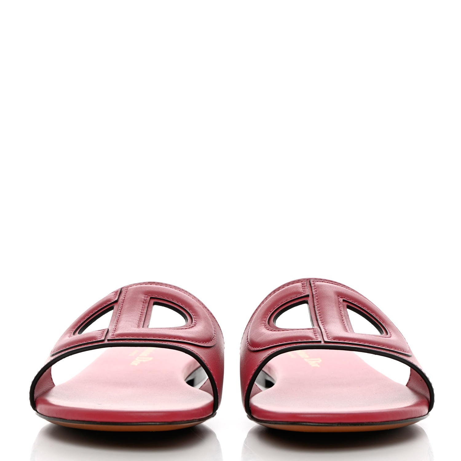 Christian Dior Calfskin D-Club Mule Sandal 37.5 Strawberry 2 of 9