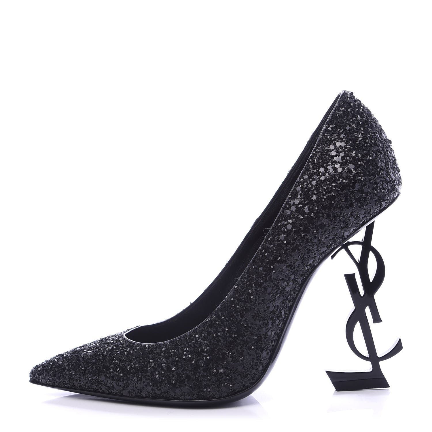Saint Laurent Glitter Opyum 100 Pumps 35 Black 1 of 9
