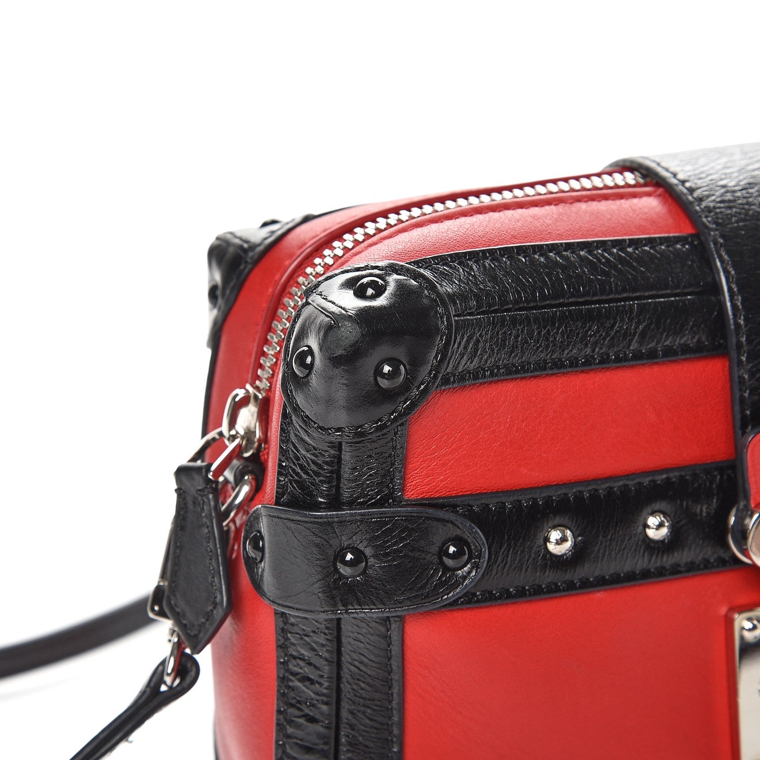 Louis Vuitton Calfskin Petite Malle Soft MM Rouge 7 of 8