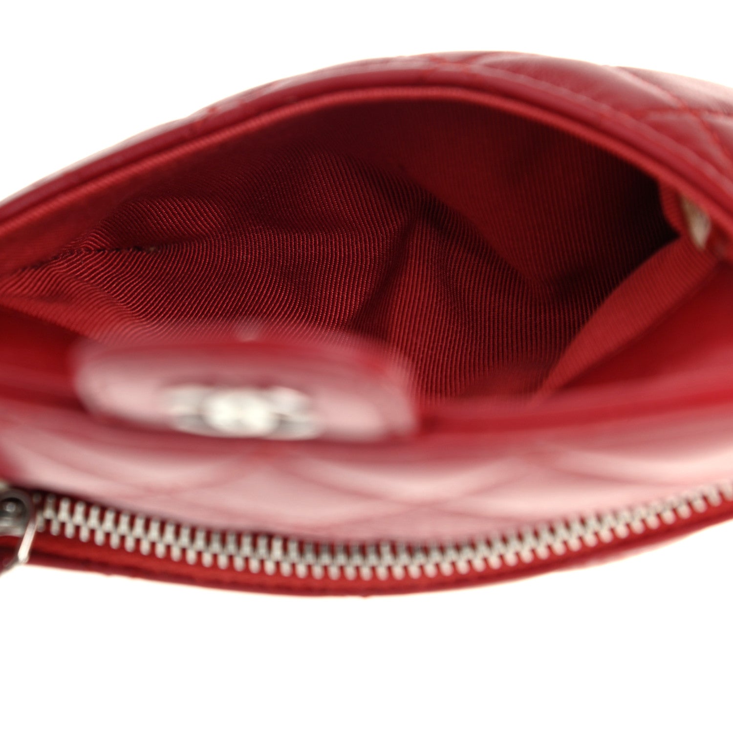 Chanel Lambskin Quilted Coin Purse Red 5 of 8