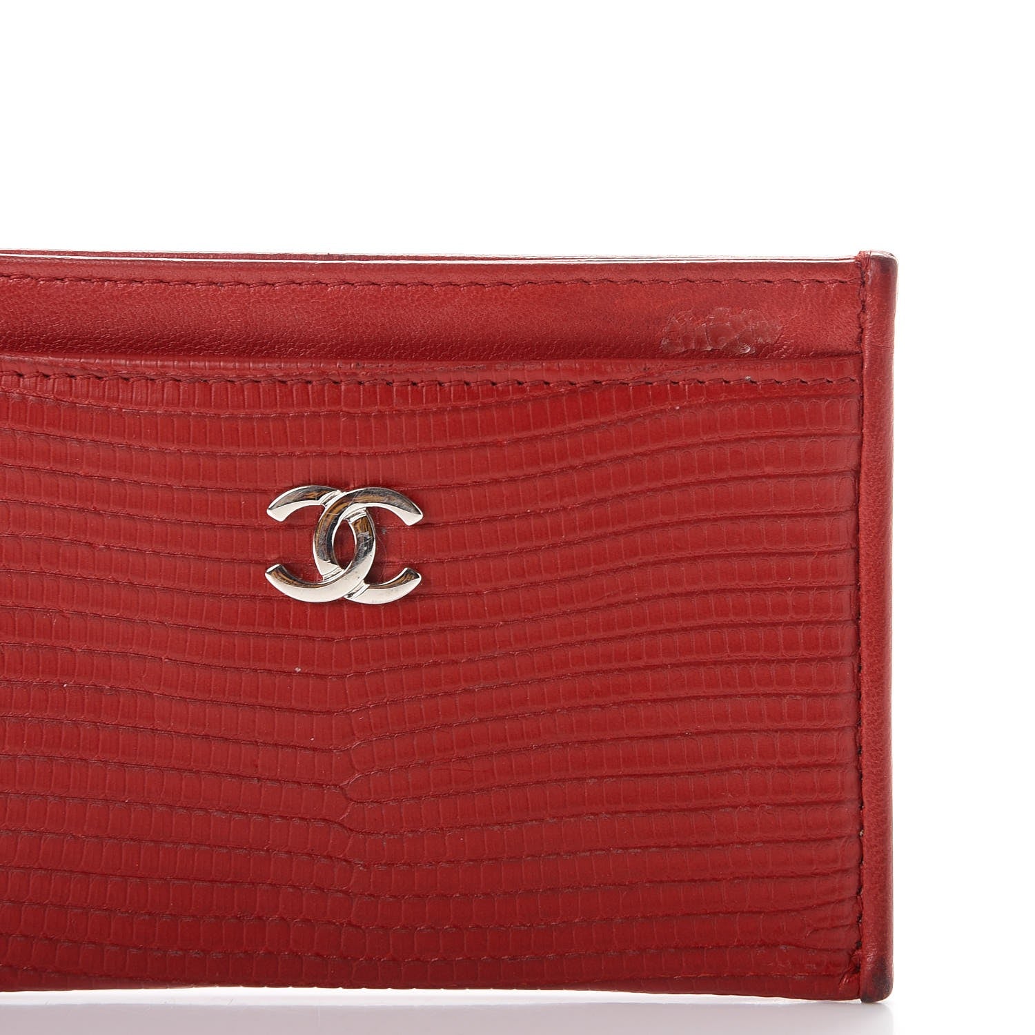 Chanel Lizard Card Holder Red 9 of 14