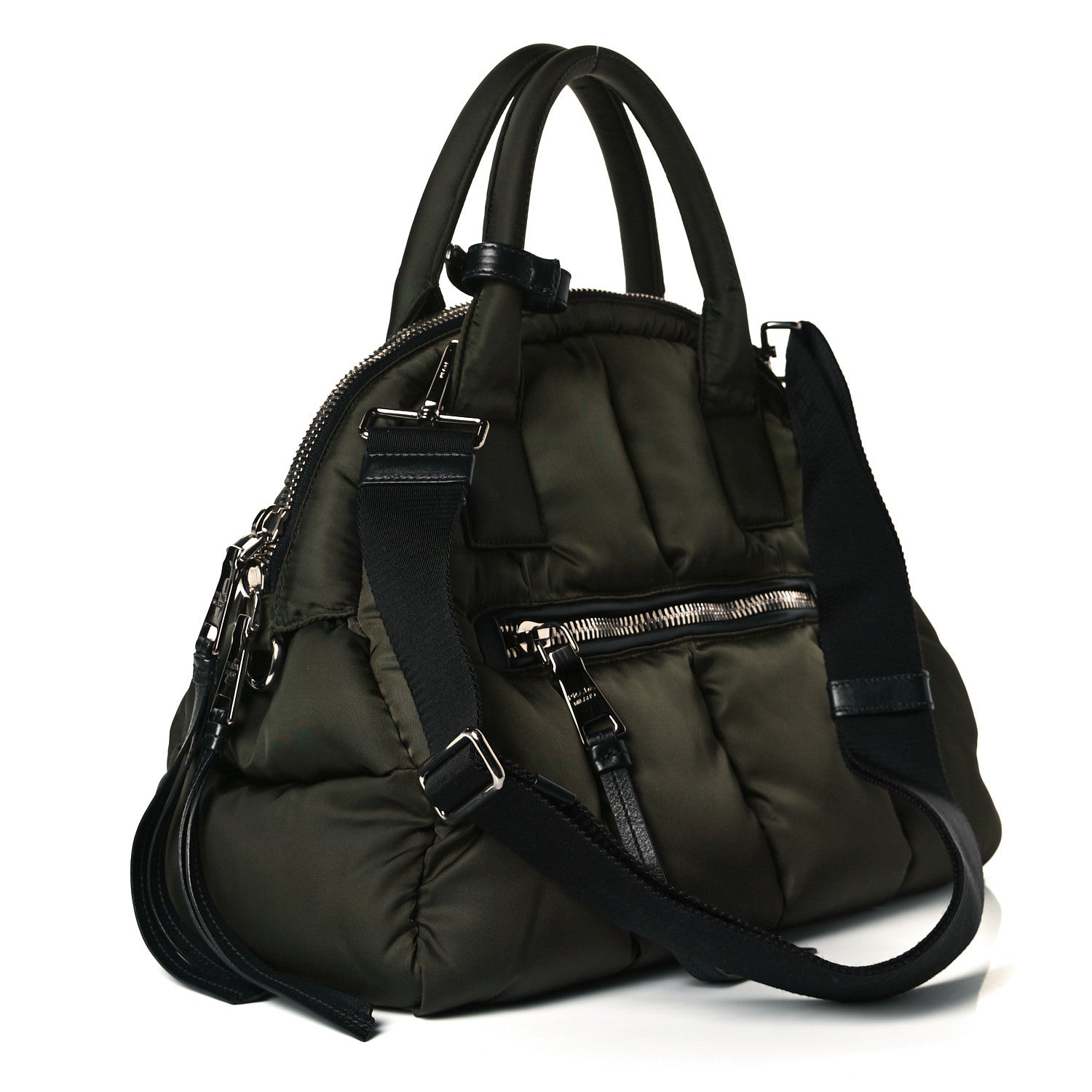 Prada Tessuto Nylon Bomber Dome Satchel Mimetico 2 of 6