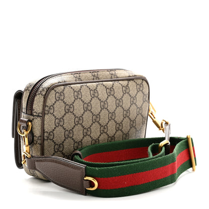 Gucci GG Supreme Monogram Web Mini Ophidia Bag Beige Ebony 3 of 10