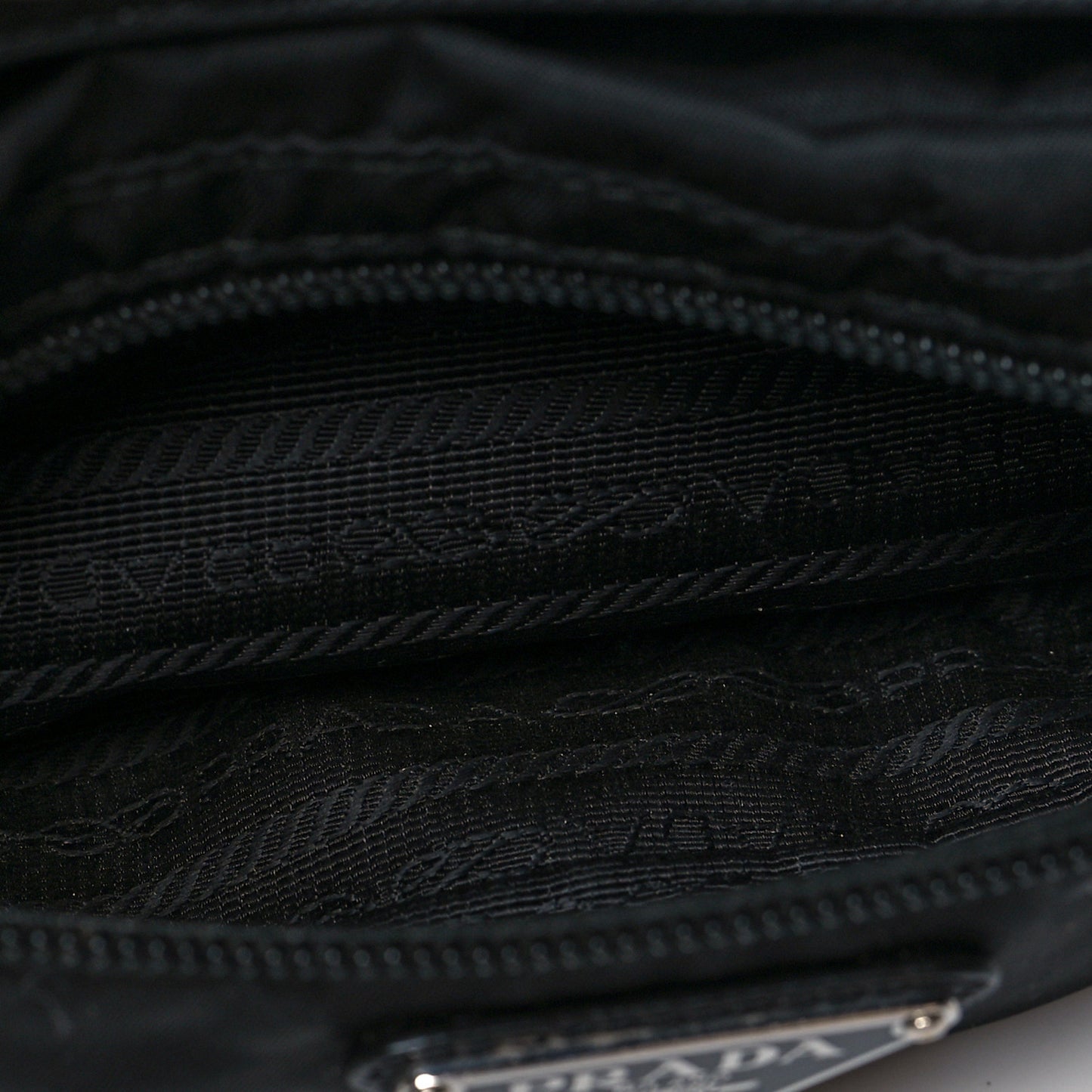 Tessuto Nylon Saffiano Belt Bag Black