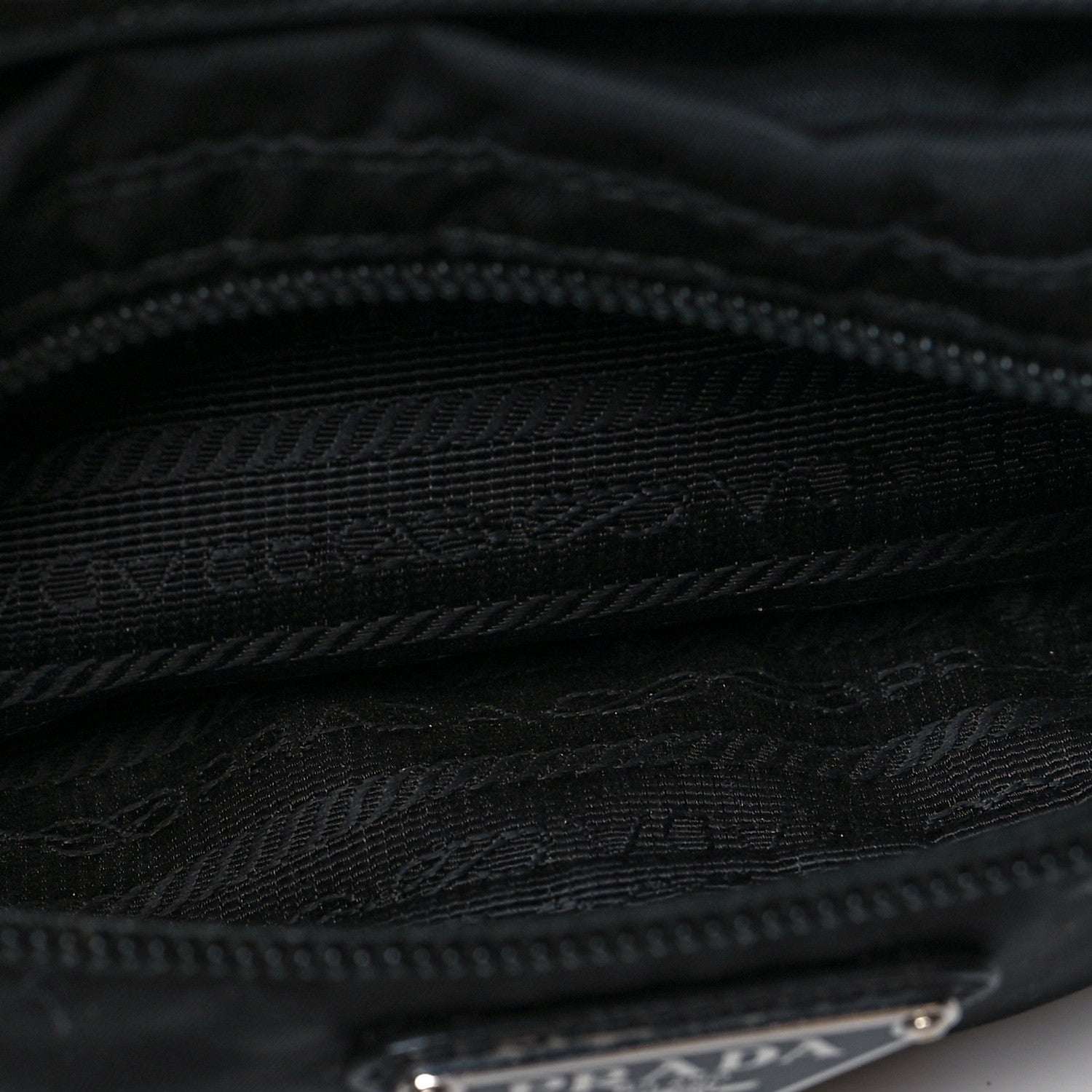 Prada Tessuto Nylon Saffiano Belt Bag Black 6 of 11