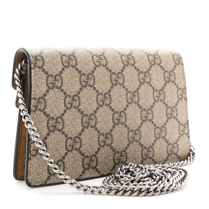 Gucci GG Supreme Monogram Super Mini Dionysus Shoulder Bag Taupe 3 of 10