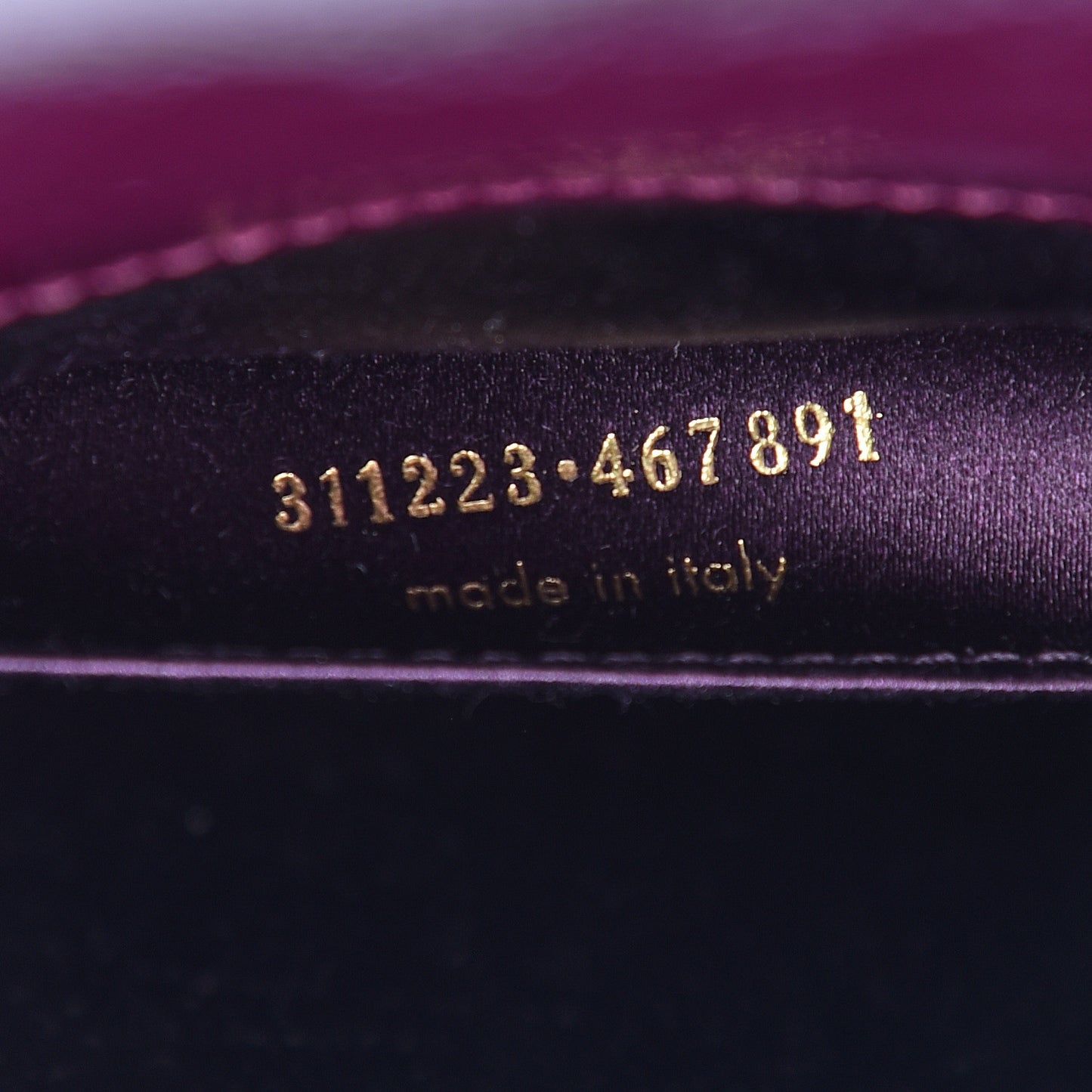 Textured Patent Monogram Large Belle De Jour Clutch Purple