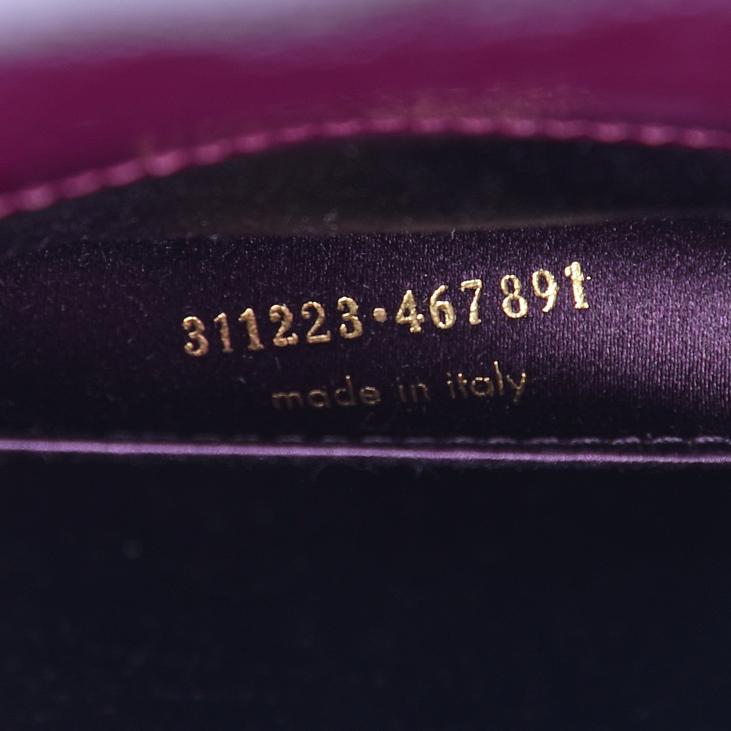 Saint Laurent Textured Patent Monogram Large Belle De Jour Clutch Purple 7 of 9