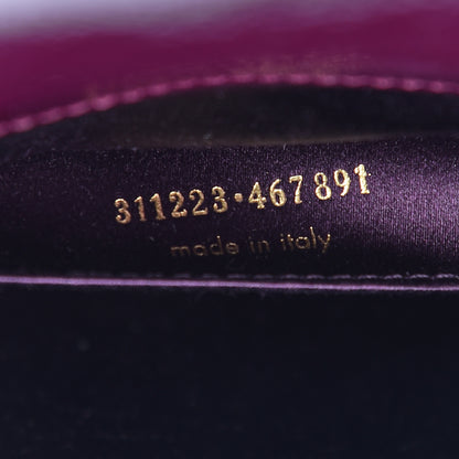 Saint Laurent Textured Patent Monogram Large Belle De Jour Clutch Purple 7 of 9