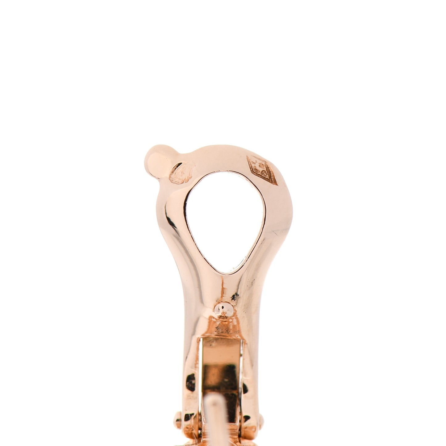 18K Rose Gold Diamond Vintage Alhambra Earrings