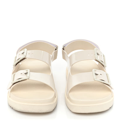 Gucci Rubber Mini Double G Womens Isla Dad Sandals 38 Dusty White 2 of 12