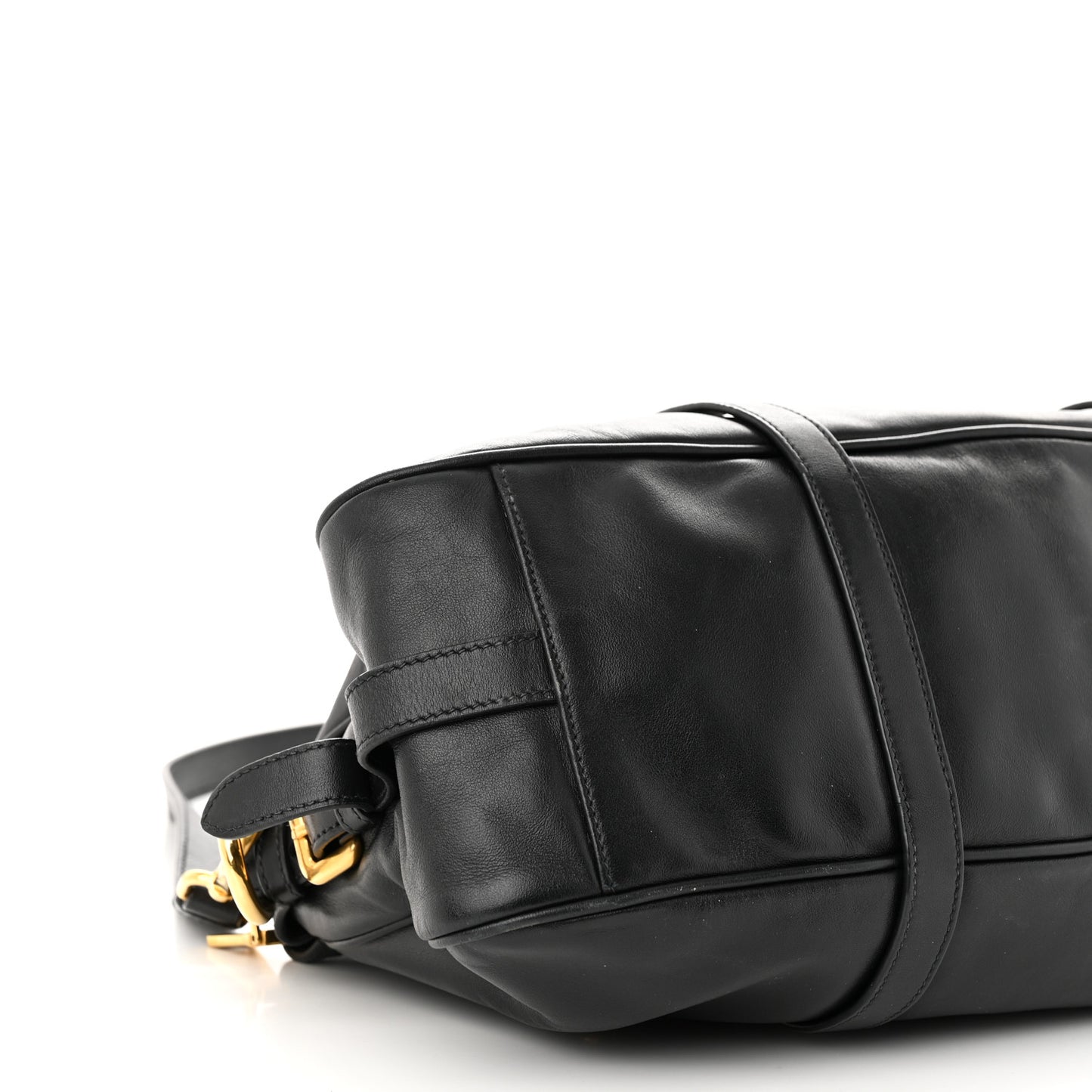 Soft Calf Shopping Satchel Black