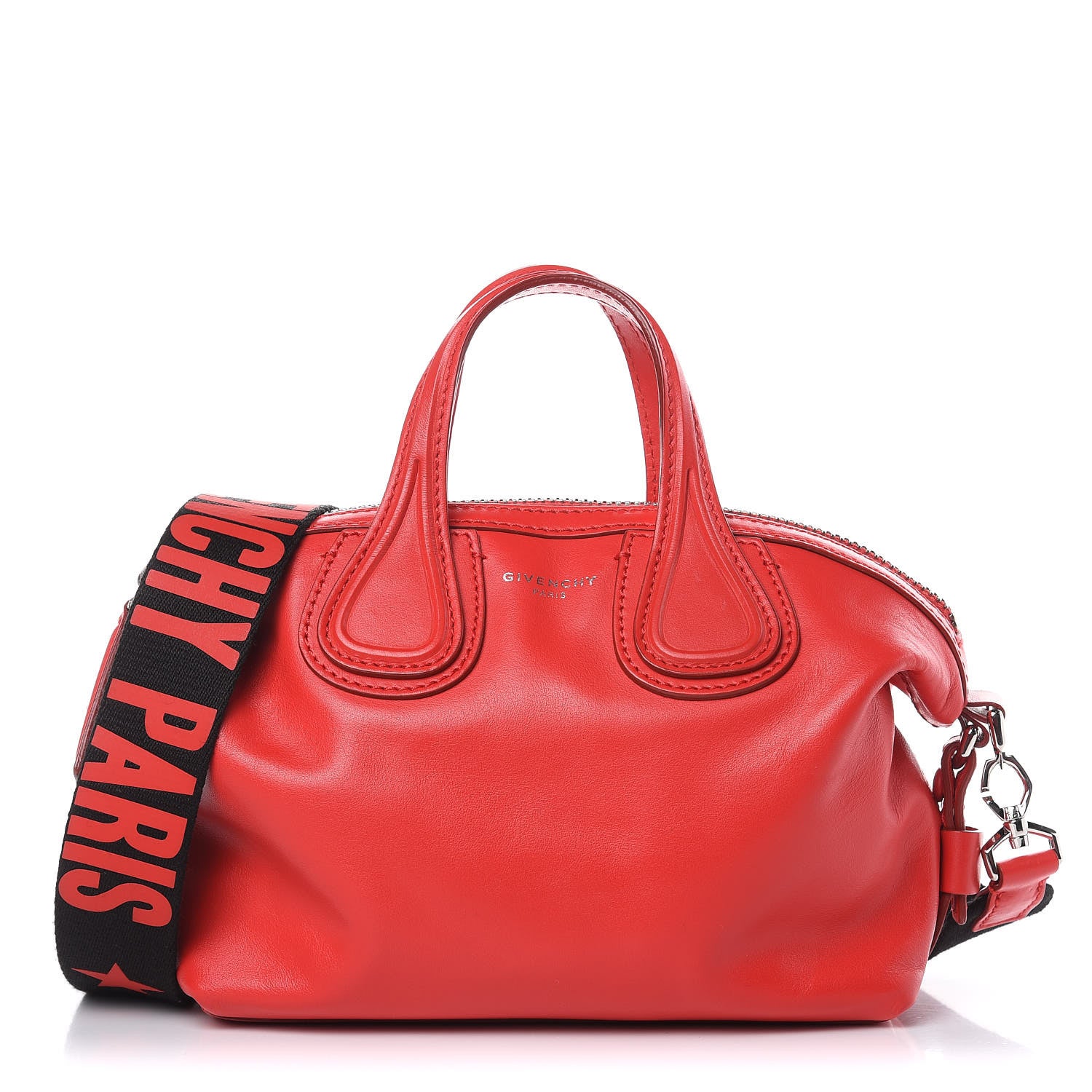 Givenchy Calfskin Micro Nightingale Logo Strap Red 1 of 9