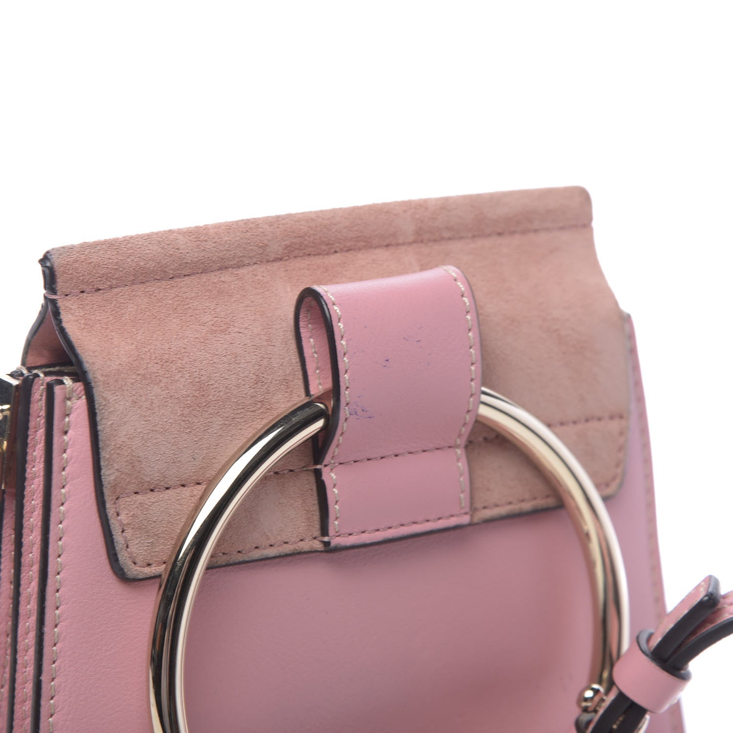 Chloe Suede Calfskin Mini Faye Bracelet Bag Washed Pink 11 of 11