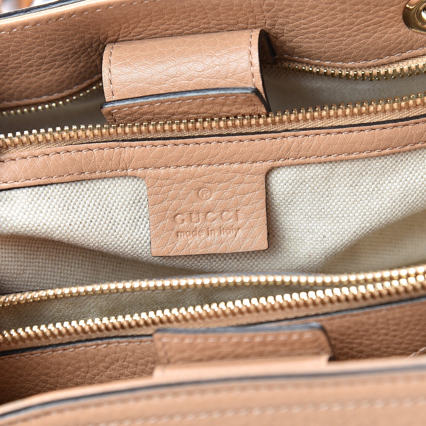 Pebbled Calfskin Medium Bamboo Shopper Tote Camelia