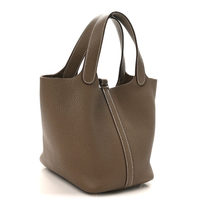 Hermes Taurillon Clemence Picotin Lock 18 PM Etoupe 3 of 12