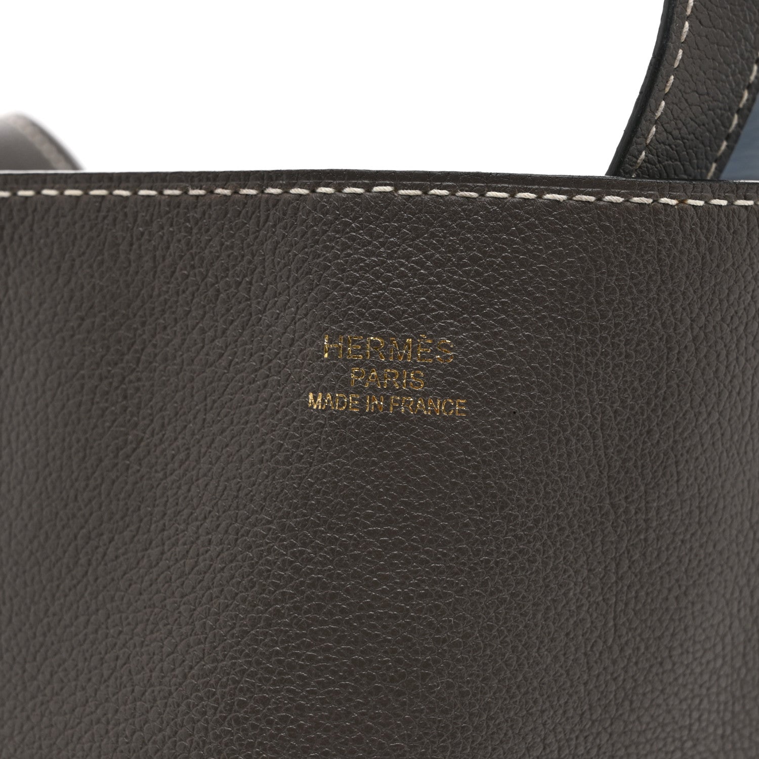 Hermes Taurillon Clemence Evercolor Double Sens 28 Reversible Tote  Etain Bleu Glacier 9 of 16