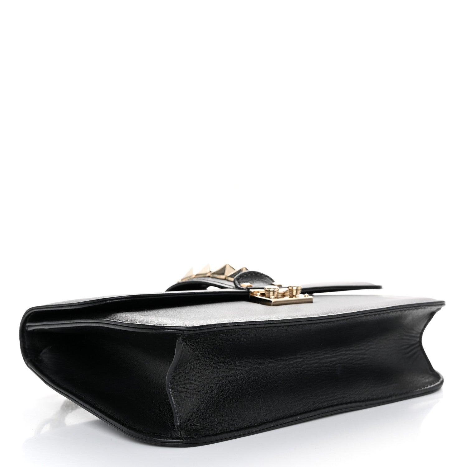 Valentino Garavani Vitello Medium Glam Lock Rockstud Flap Black 4 of 10
