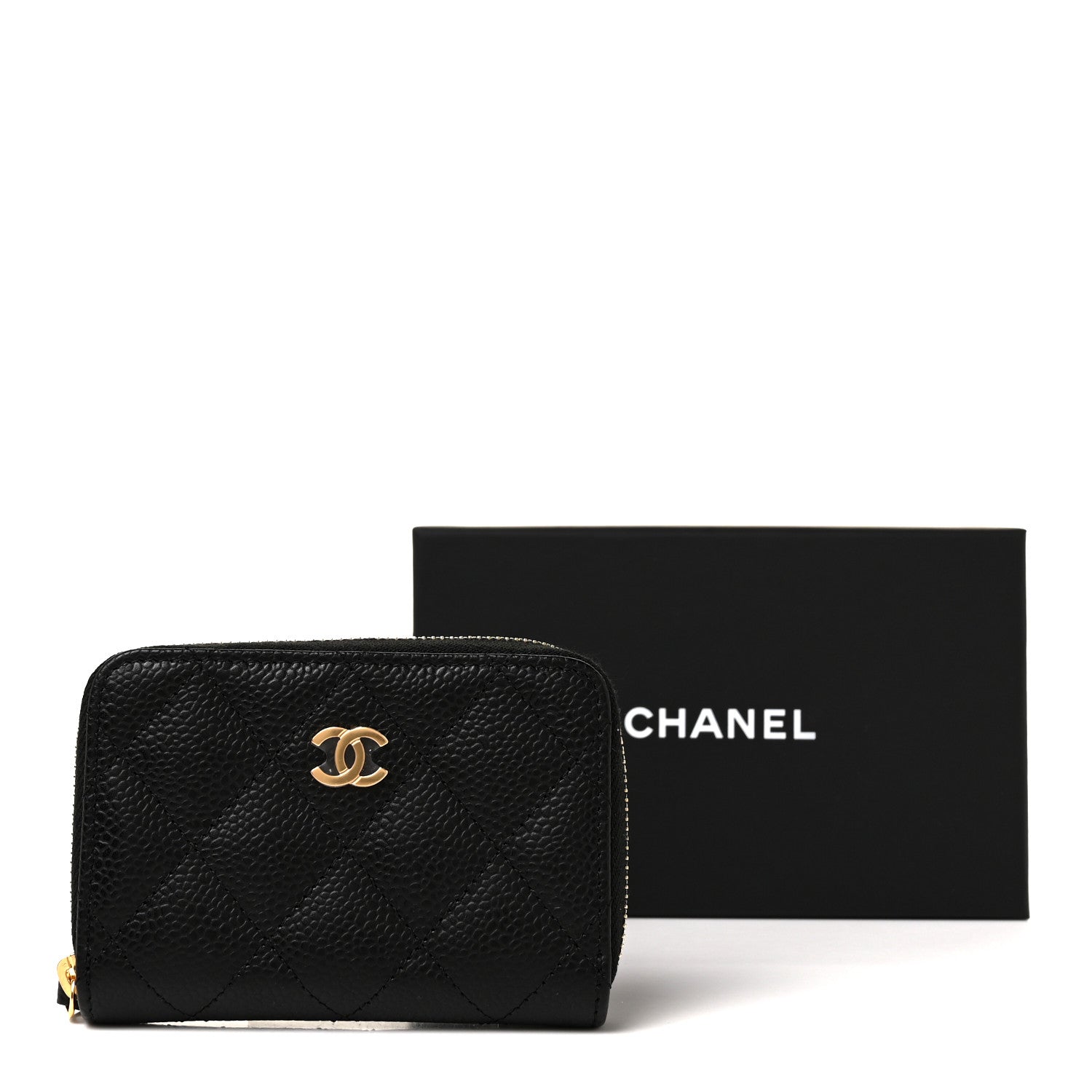 Chanel Caviar Quilted Classic Zipped Coin Purse Black 10 of 10