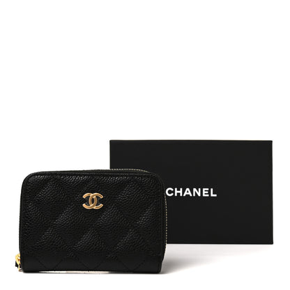 Chanel Caviar Quilted Classic Zipped Coin Purse Black 10 of 10