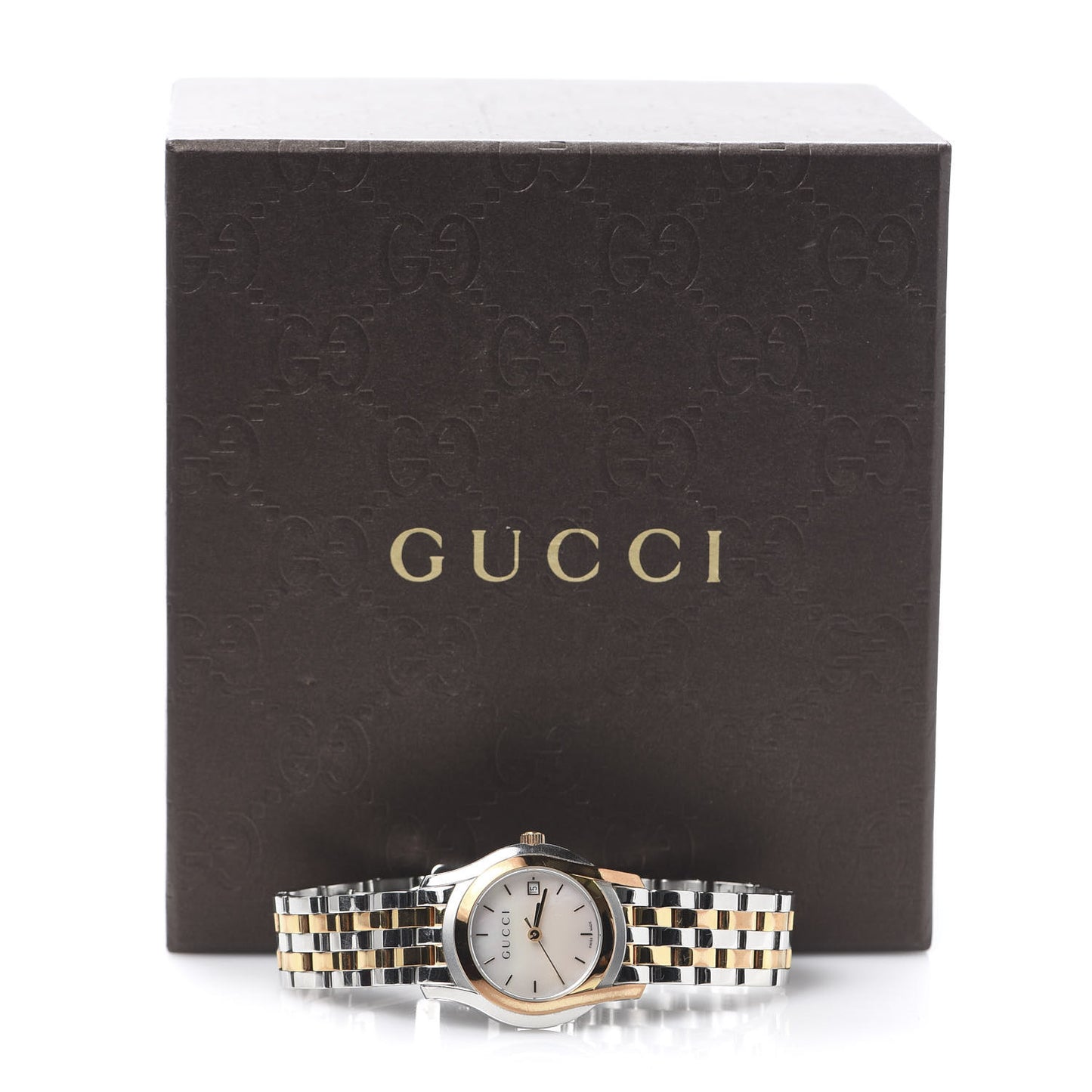 Stainless Steel Mother of Pearl 27mm 5500L Two Tone Quartz Watch
