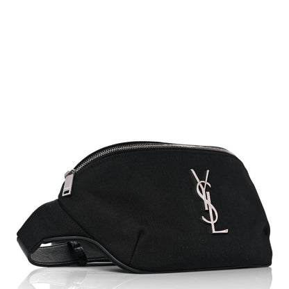 Saint Laurent Canvas Monogram Belt Bag Black 4 of 9