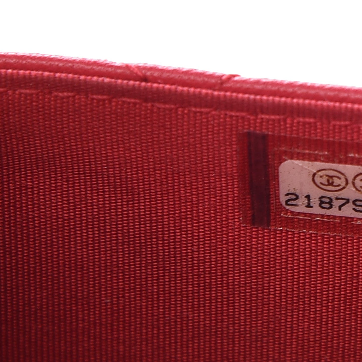 Lambskin Quilted Boy Wallet On Chain WOC Red
