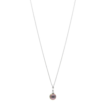 Parker & West by FASHIONPHILE 14k 18K White Gold Diamond Tahitian Cultured Pearl 9.5-10mm Drop Pendant Necklace 1 of 4