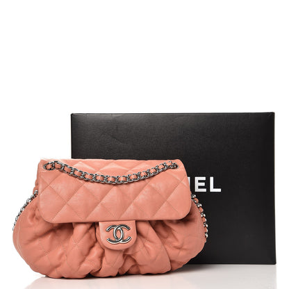 Chanel Crumpled Lambskin Quilted Medium Chain Around Flap Pink 8 of 8