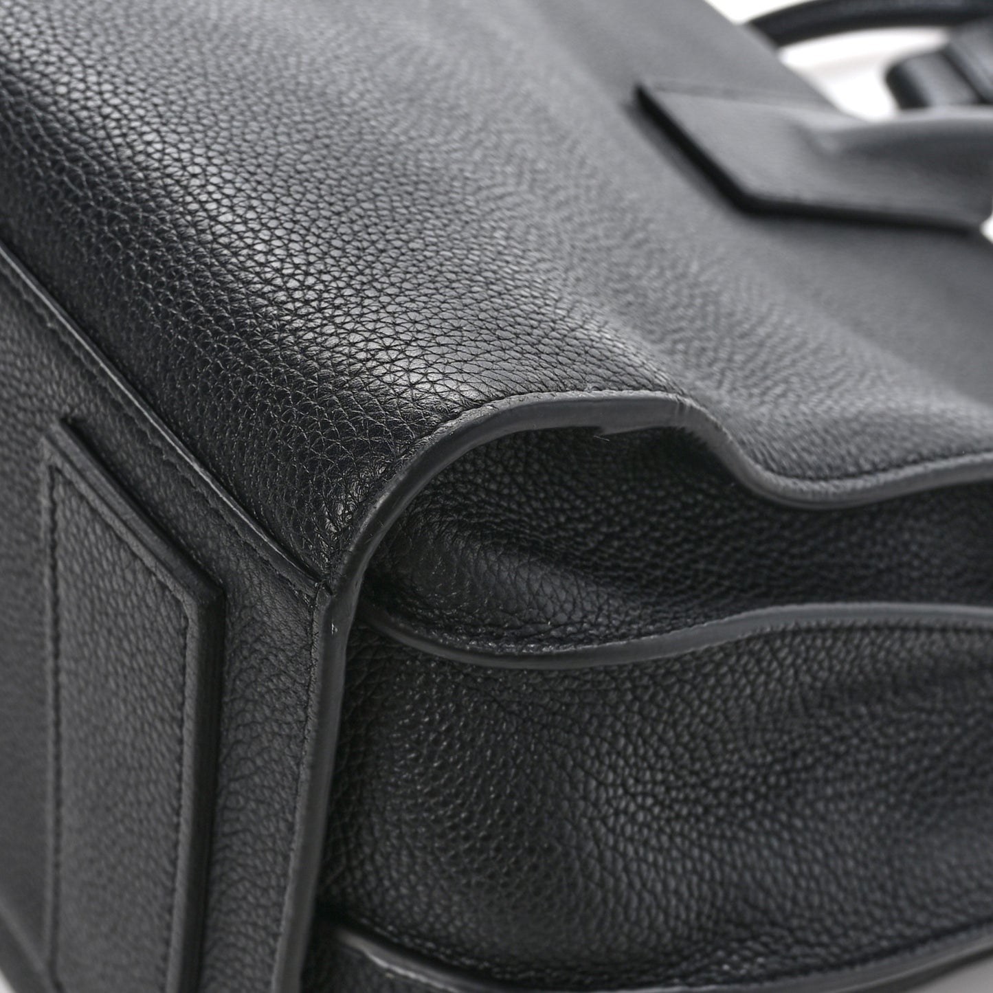 Grained Calfskin Medium Souple Sac De Jour Black