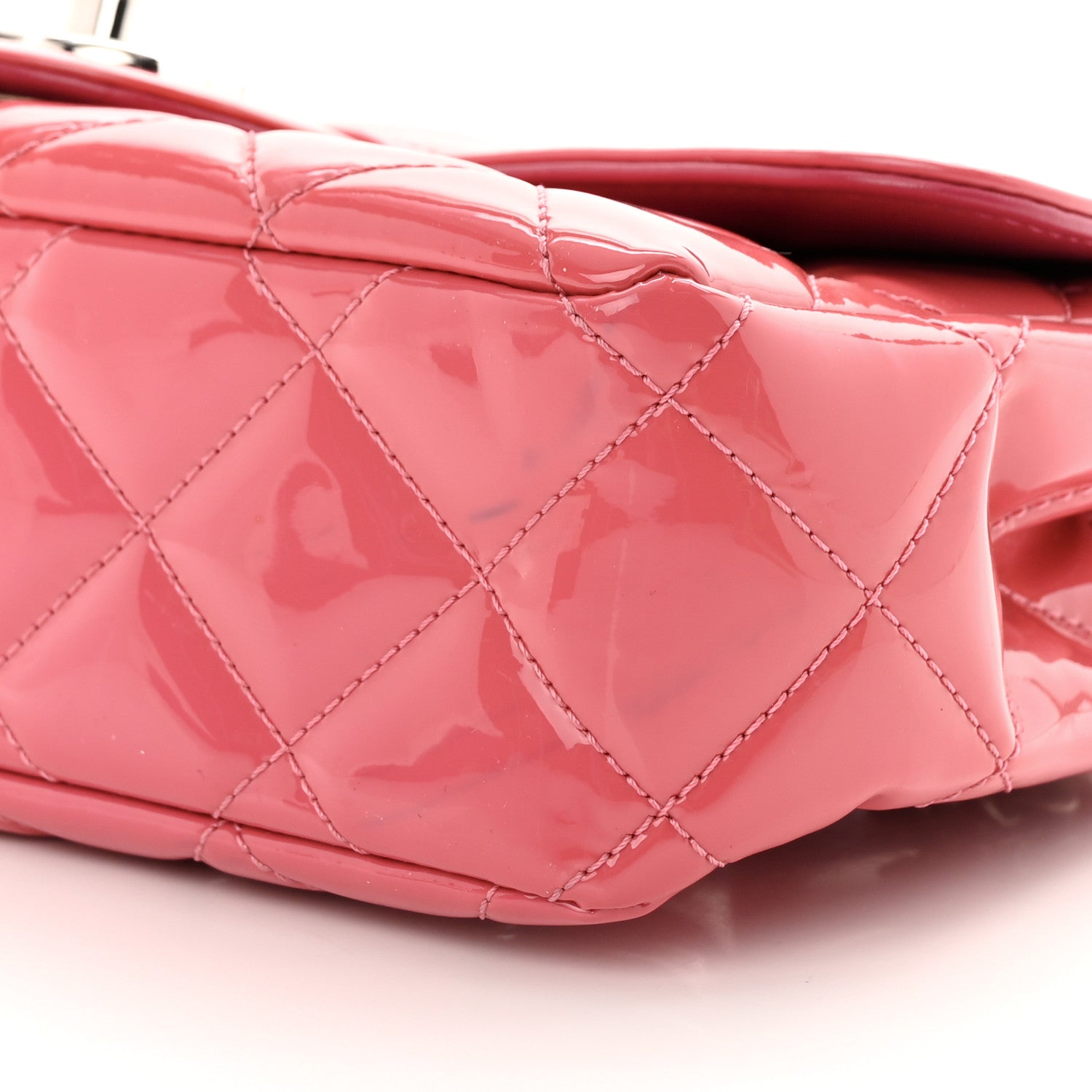 Chanel Patent Quilted Small Coco Shine Flap Pink 10 of 19