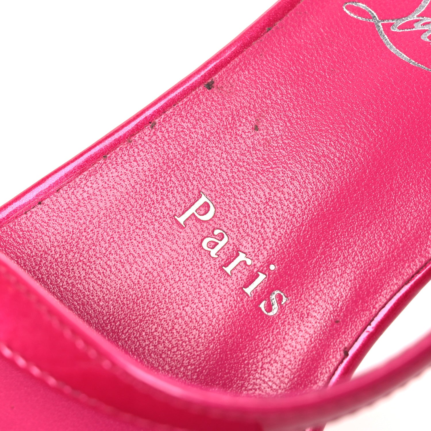 Christian Louboutin Metallic Patent Rosalie 100 Sandals 38 Pink 10 of 11