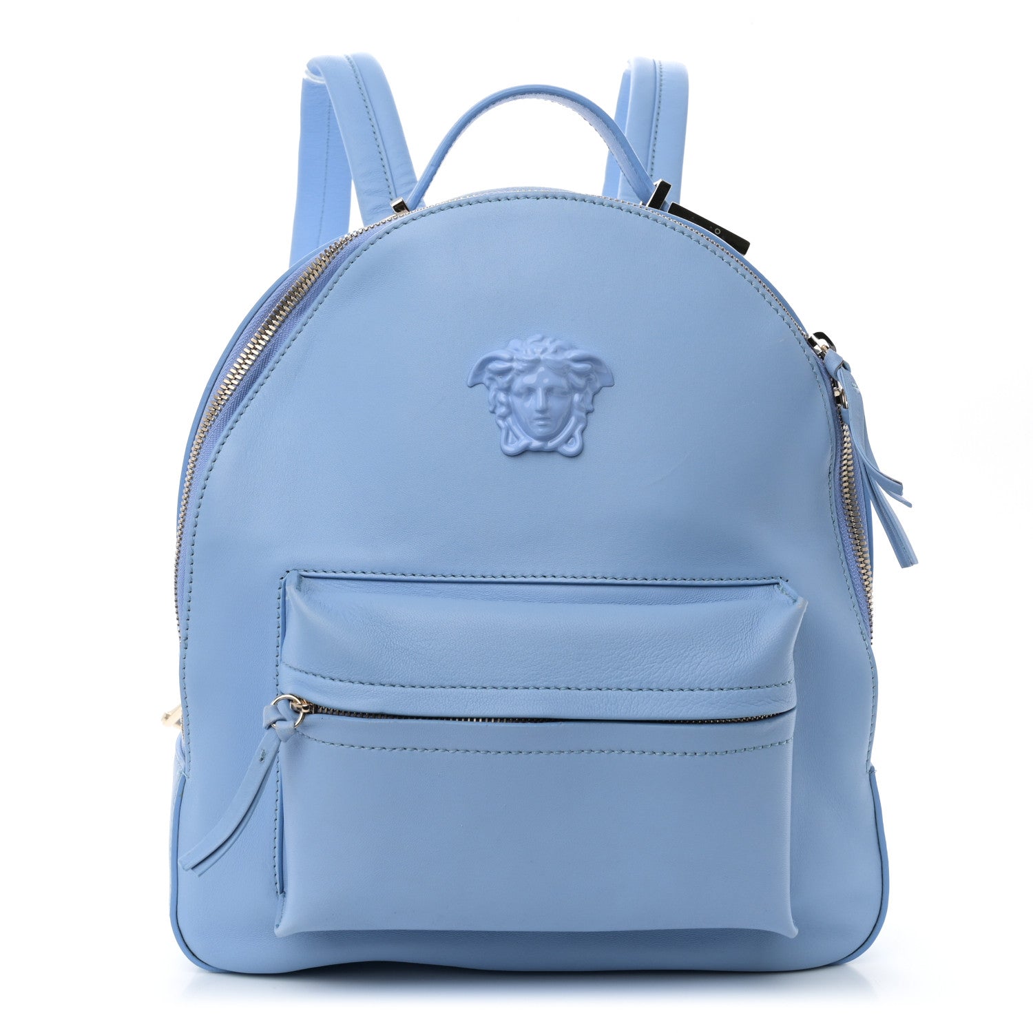 Versace Calfskin Palazzo Medusa Backpack Blue 1 of 9