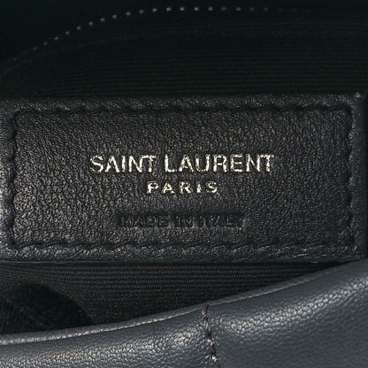 Saint Laurent Lambskin Quilted Small Loulou Puffer Monogram Chain Satchel Concrete 6 of 10