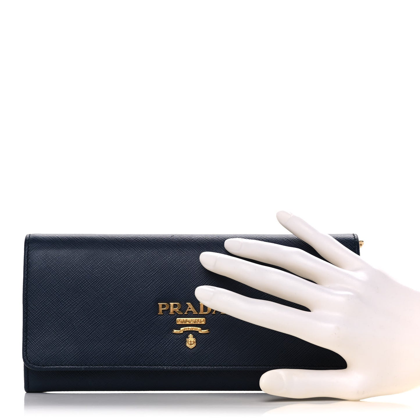 Saffiano Metal Oro Chain Wallet Baltico