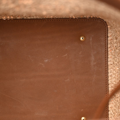Saint Laurent Raffia Vegetable Le 37 Bucket Bag Naturel Brick 12 of 16