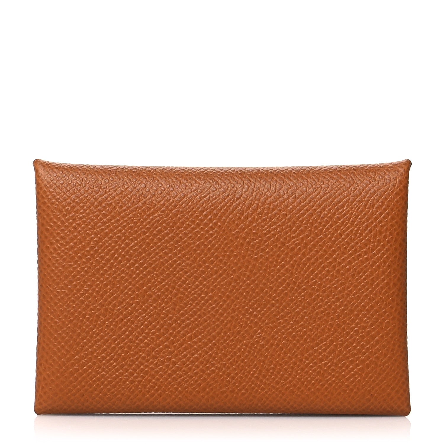 Hermes Epsom Calvi Card Case Caramel 1 of 8