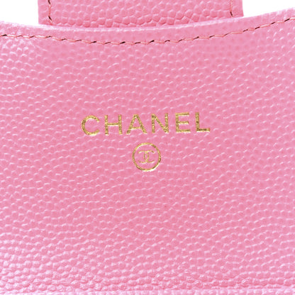 Chanel Caviar Quilted Flap Card Holder On Chain Pink 6 of 7