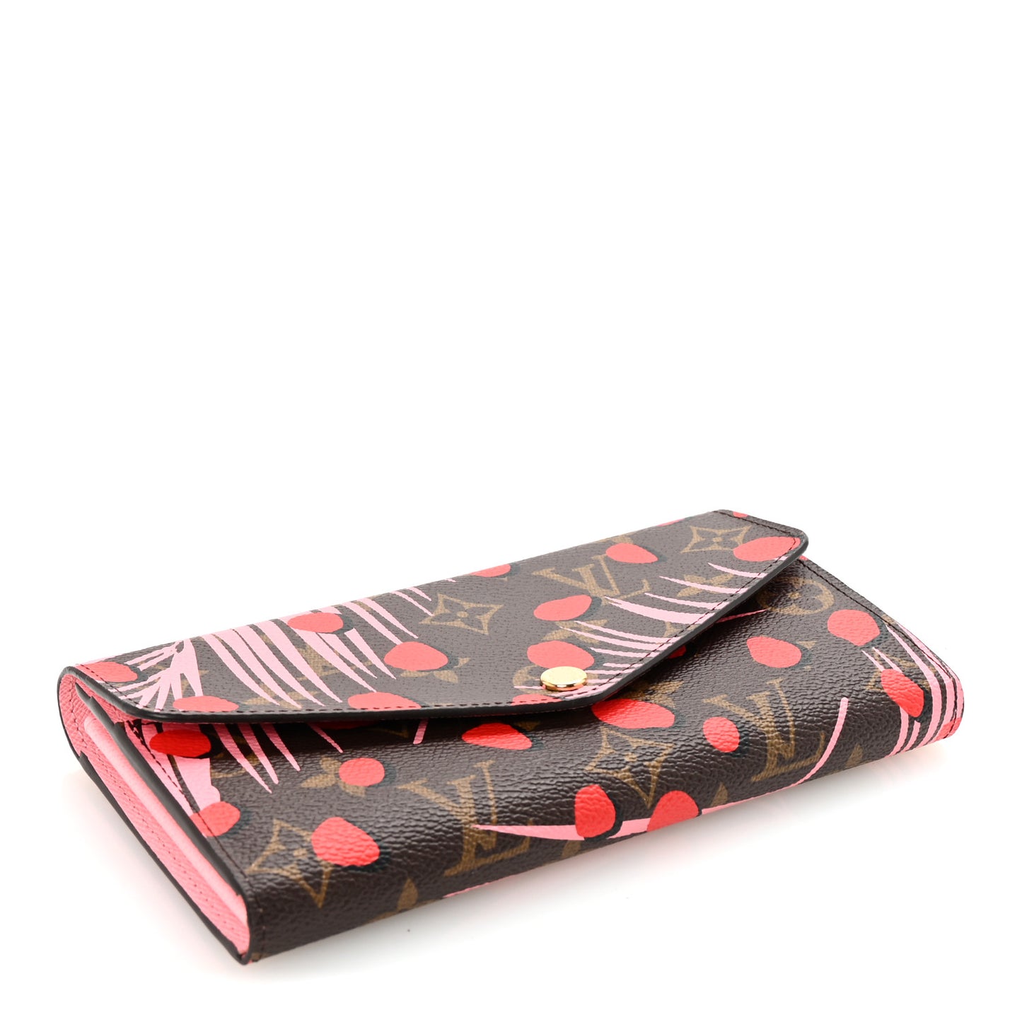 Monogram Jungle Dots Sarah Wallet Sugar Pink Poppy