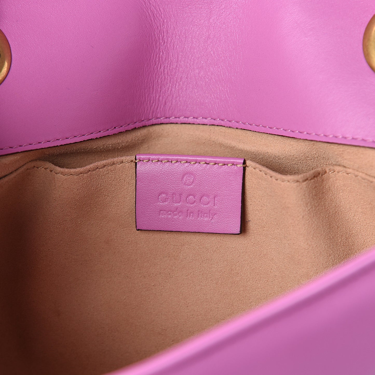 Calfskin Matelasse Mini GG Marmont Shoulder Bag Candy Mousse