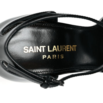 Saint Laurent Patent Cassandra 100 Sandals 36.5 Black 7 of 10