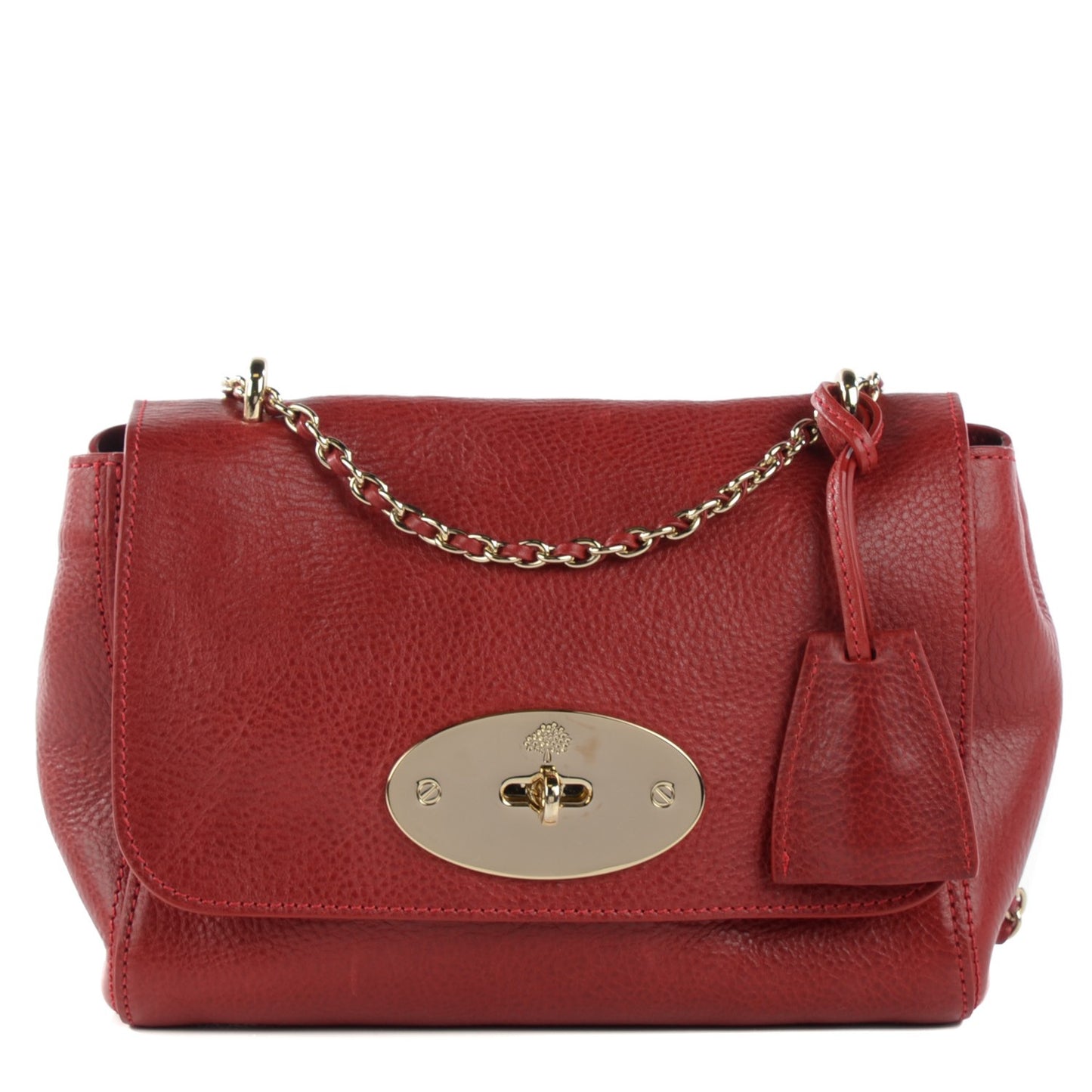 Classic Grain Calfskin Small Lily Red