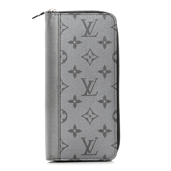 Louis Vuitton Taigarama Vertical Zippy Wallet Silver 1294569