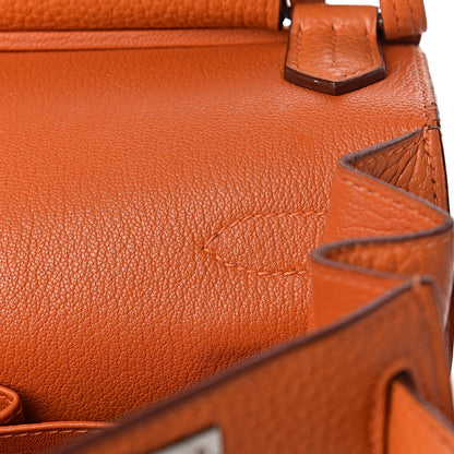 Hermes Taurillon Clemence Jypsiere 28 Orange 9 of 17