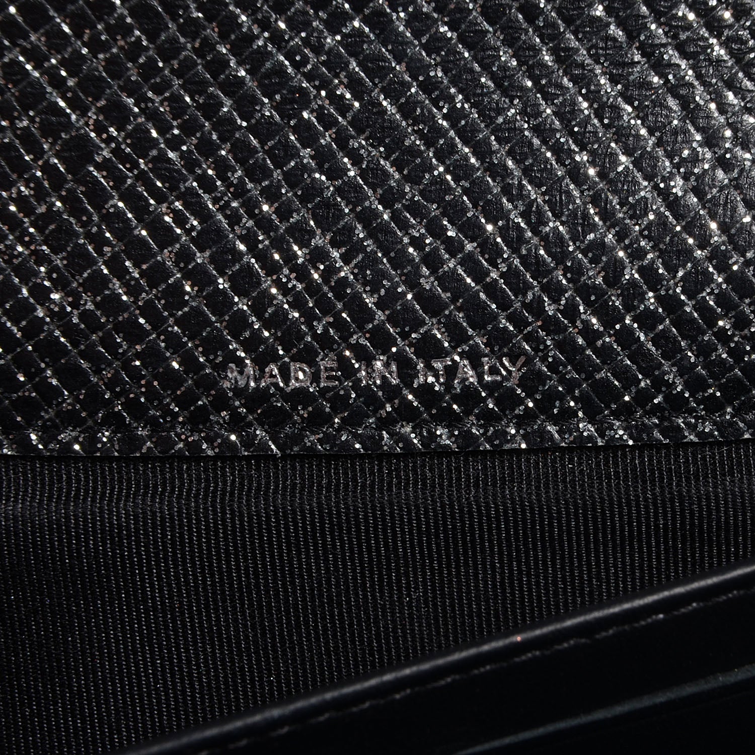 Chanel Glittered Calfskin Quilted Long Flap Wallet Black 6 of 7