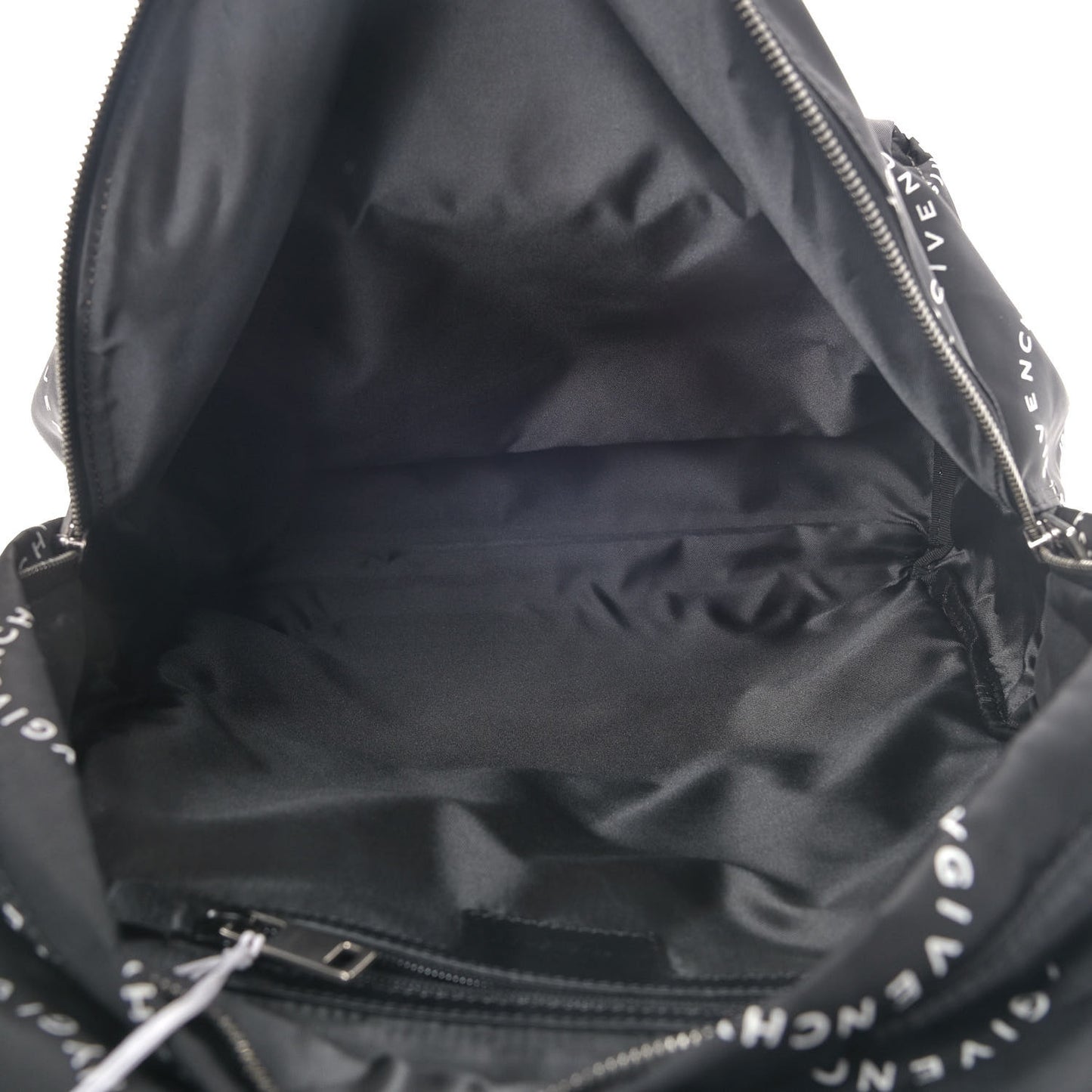 Nylon Waves Print Urban Backpack Black White