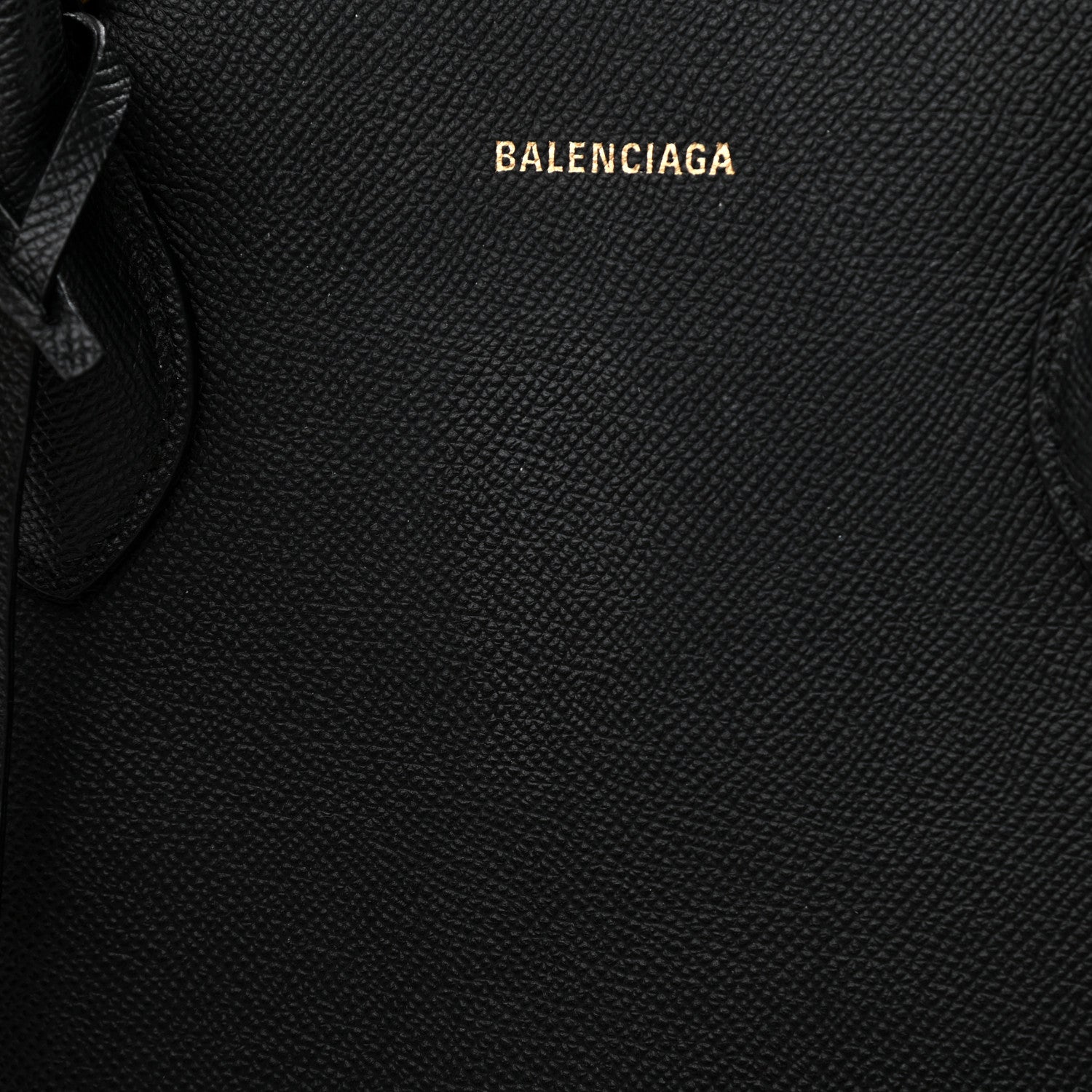 Balenciaga Signature Grained Calfskin Logo M Ville Top Handle Bag Black 13 of 14