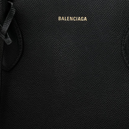Balenciaga Signature Grained Calfskin Logo M Ville Top Handle Bag Black 13 of 14