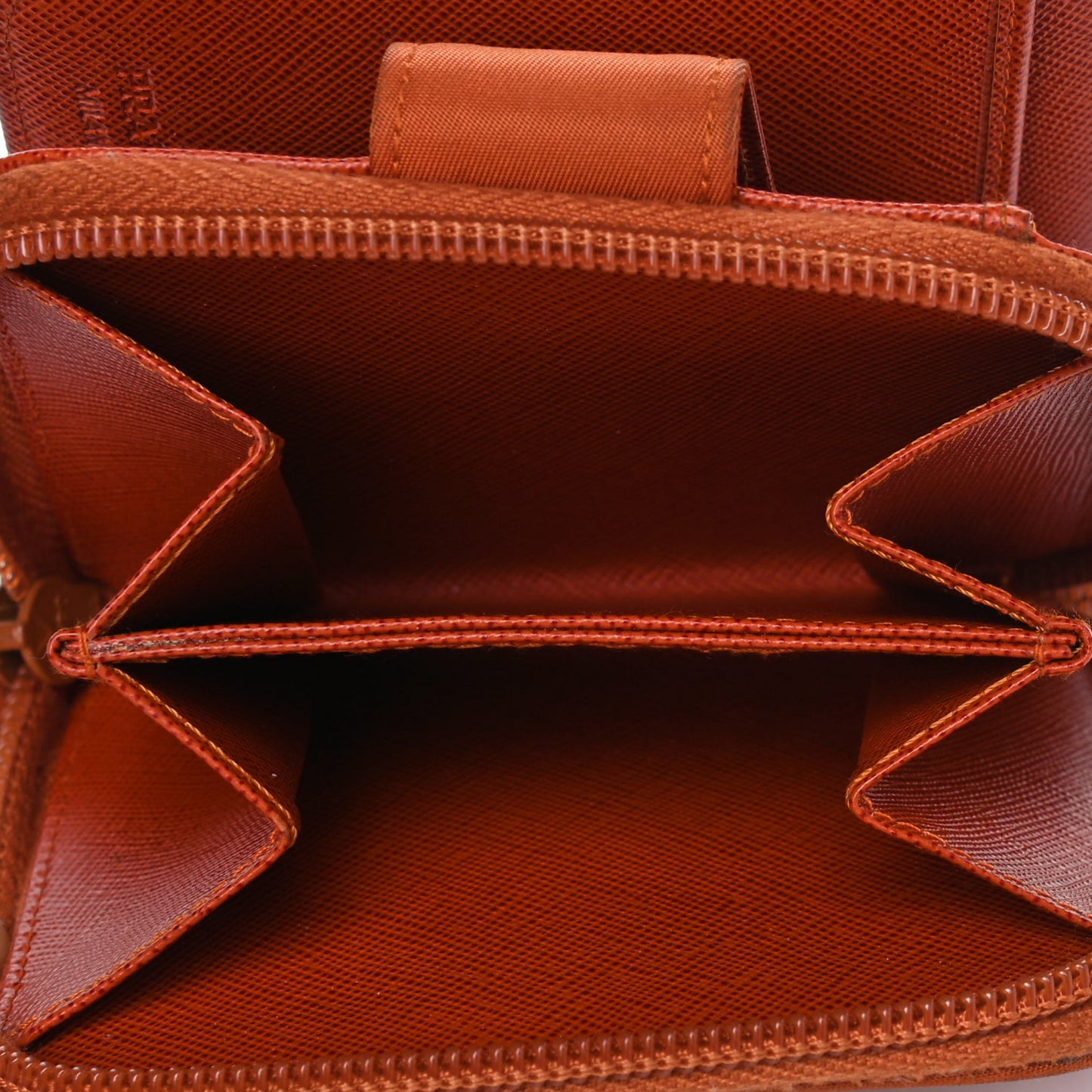 Tessuto Nylon Compact Zip Around Wallet Arancio
